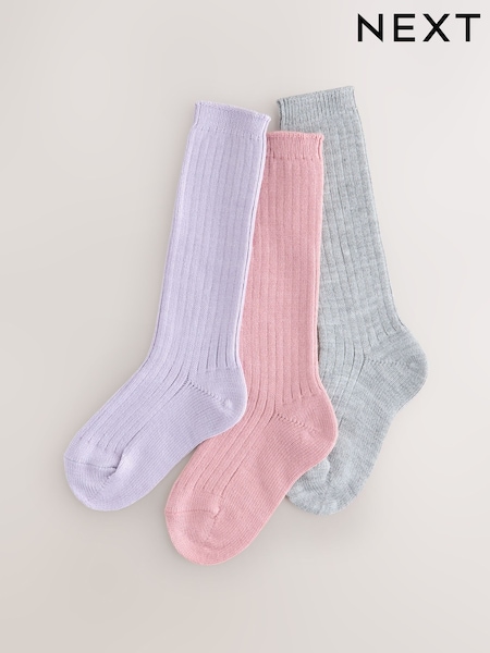 Pink/Grey Slouchy Ankle Socks 3 Pack (F40945) | €17 - €19