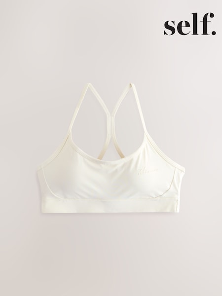 بيج فاتح - self. Strappy Non Wire Sports Bra (F41043) | ‏105 د.إ.‏