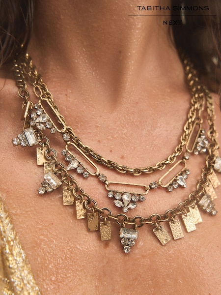 Gold Tone Tabitha Simmons x Next Maggie P Vintage Layered Necklace (F41165) | € 80