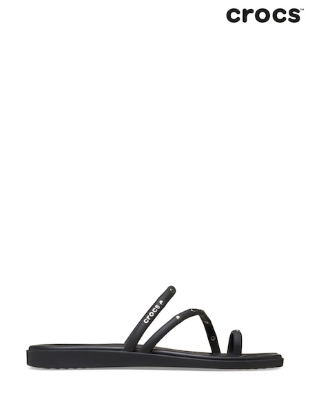 Crocs Black Miami Studded Toe Loop Sandals (F41167) | €58