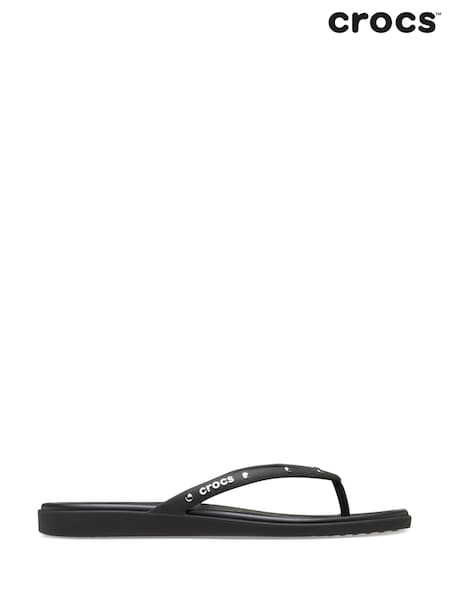 Crocs Black Miami Studded Flip Sandals (F41168) | €58