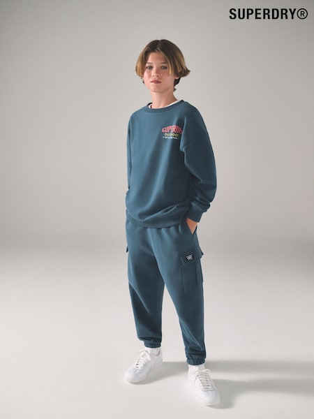 Superdry Blue Red Sweatshirt and Joggers Set (F41212) | 188 QAR - 208 QAR