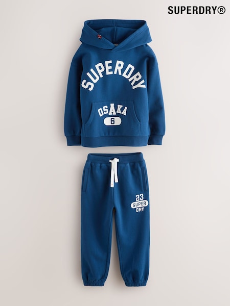 Blau/Weiß - Superdry Top and Top & Jogger Sets (F41215) | 64 € - 70 €
