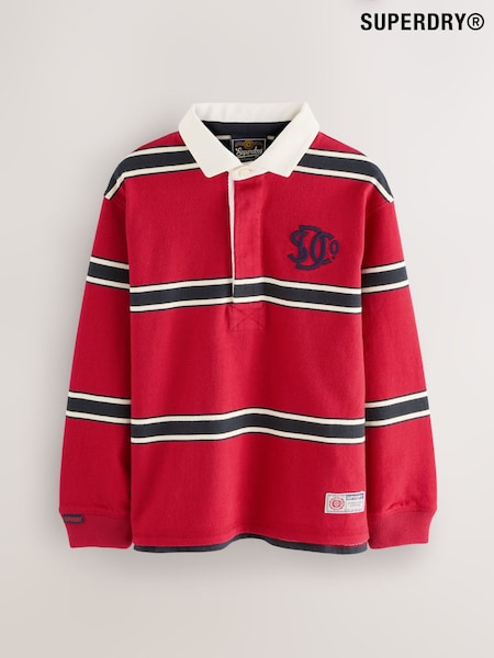 Superdry Red Rugby Polo Shirt (F41218) | AED140 - AED163