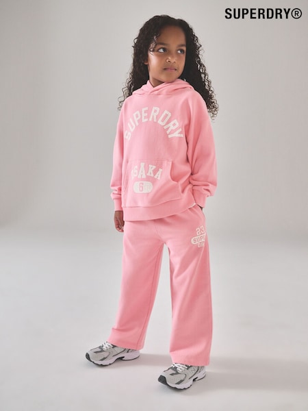 Superdry Pink White Sweatshirt & Joggers Set (F41269) | AED256 - AED280