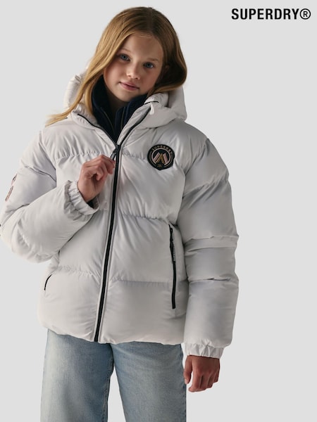 Superdry White Sports Puffer Coat (F41294) | €71 - €74