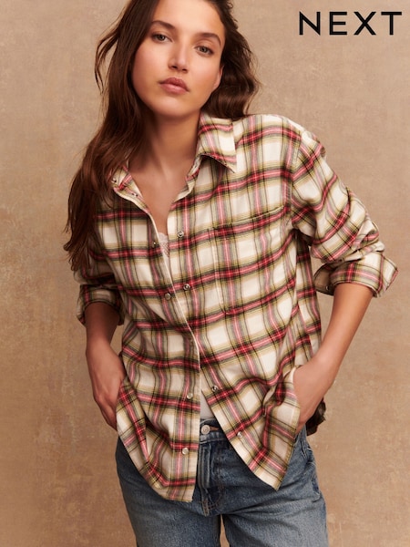 Pink Check Long Sleeve Shirt (F41378) | €30