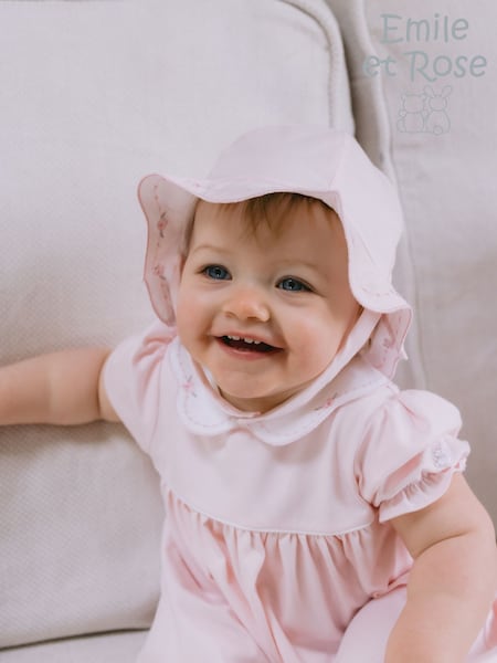 Emile Et Rose Floral Scallop Brim Sun Hat With Strap (F41440) | €21