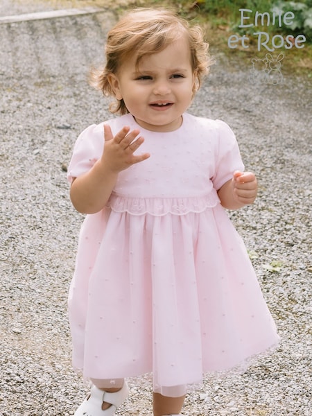 Emile Et Rose Party Dress with Emb Tulle Overlay Floral Yoke & Pants (F41442) | €81