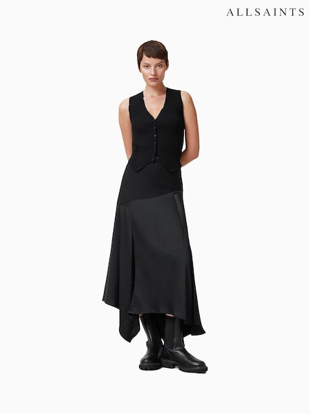 AllSaints Pia Satin Skirt (F41506) | ‏548‏₪