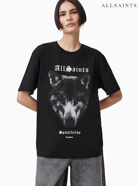 AllSaints Black Dawn Boyfriend 100% Organic Cotton T-Shirt (F41520) | 3,545 UAH