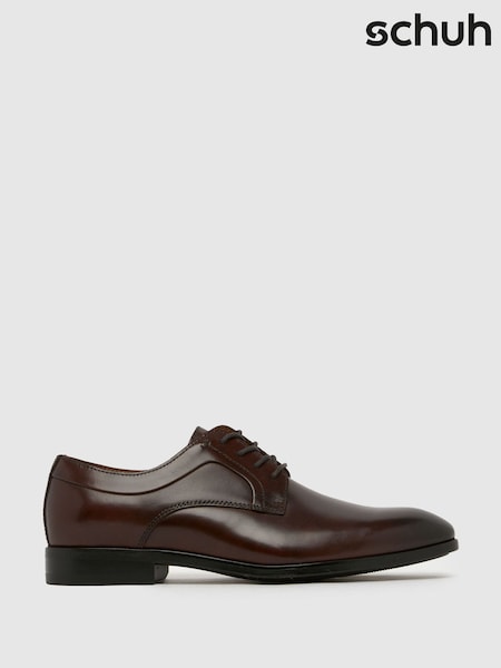 Schuh Rail Leather Derby Brown Shoes (F41599) | €73