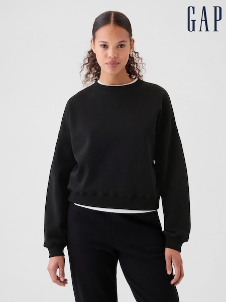 Musta - Gap Vintage Soft Kiilakorkokengät Pyöreä kaula-aukko Collegepaita (F41638) | €55