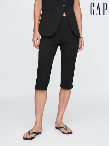 Gap Black High Waisted Skinny Fit Ponte Capri Trousers (F41662) | €61