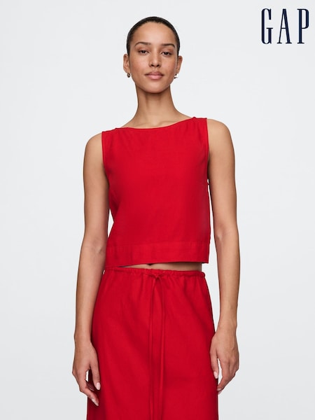 Gap Red Heavyweight Linen-Blend Shell Vest (F41677) | €46