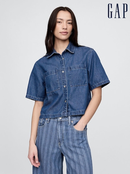 Gap UltraSoft Cropped Denim Shirt (F41681) | 57 €