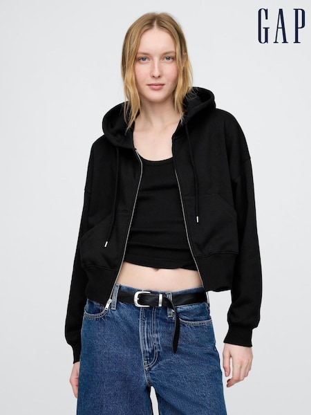 Gap Black Vintage Soft Full-Zip Wedge Hoodie (F41700) | €57
