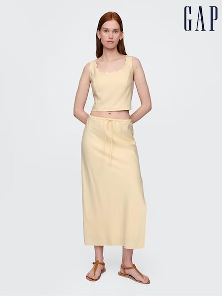 Voi Keltainen - Gap Heavyweight Pellava-Blend Midi- Hameet (F41712) | €87