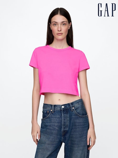Roz - Gap Vintage Shrunken Cropped T-Shirt (F41838) | 112 LEI