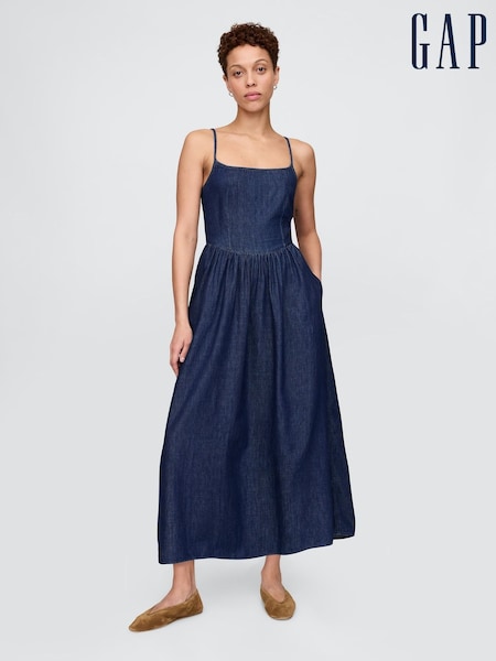 Gap Navy/Blue Denim Maxi Dress (F41847) | €81