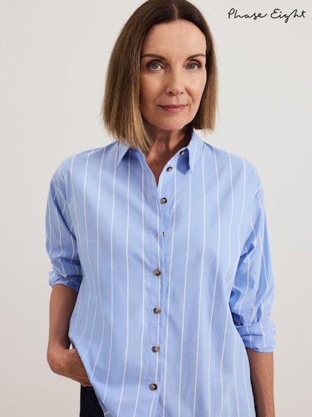 Phase Eight Blue Stripe Shirt (F41864) | €87