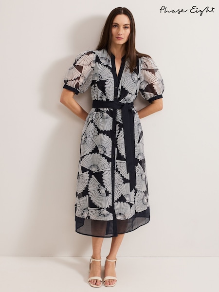 Phase Eight Blue Skylar Midi Dress (F41869) | 688 QAR