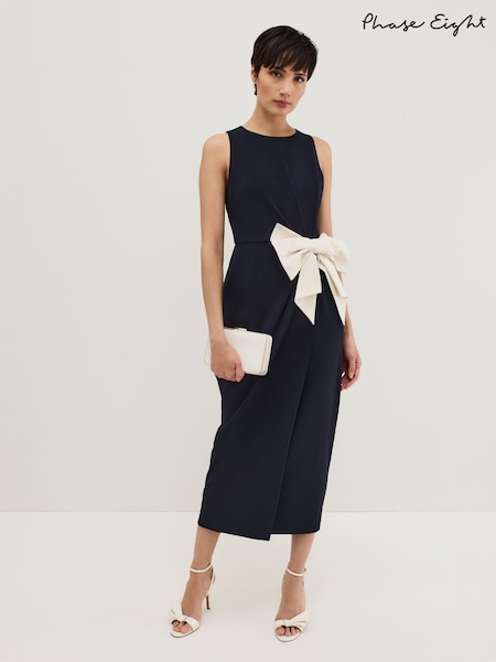 Phase Eight Black Sophia Bow Dress (F41885) | 1,133 QAR