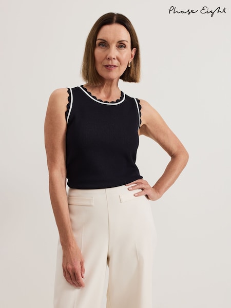 Phase Eight Black Liz Jaquard Tank (F41906) | R$ 780