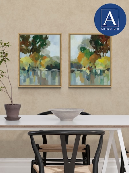 Artko Oak Lake In The Park Set Of 2 By Silvia Vassileva Framed Canvas (F41934) | €177