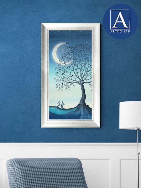 Artko Silver Moon and Stars I by Catherine J Stephenson Framed Art (F41941) | €150