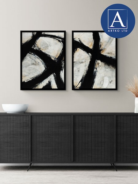 Artko Black Symbology Set of 2 by Tom Reeves Framed Art (F41947) | €204