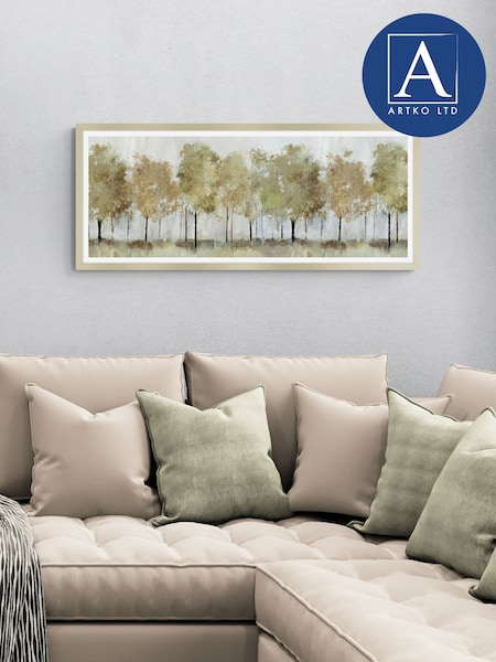 Artko Champagne Sunny Forest Trees Panoramic by Alison Pearce Framed Art (F41951) | €136