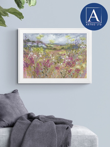Artko White Three Cottages by Diane Demirci Framed Art (F41972) | €129
