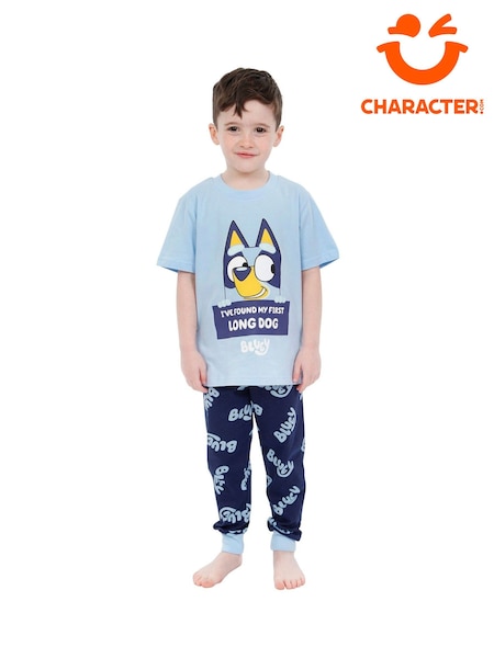 Character Blue Bluey Short Sleeve 100% Cotton Pyjamas Set (F41994) | 79 QAR
