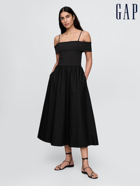 Musta - Gap paljastava Bardot Midi - Mekko (F42024) | €126