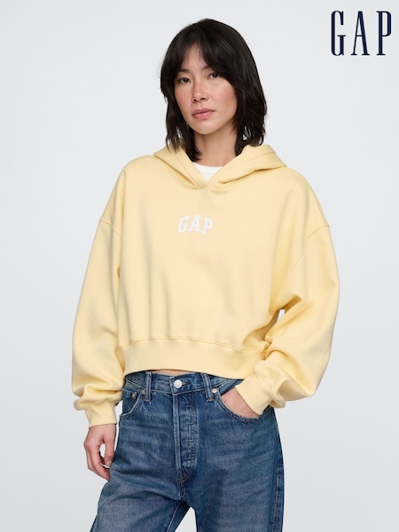 Galben unt - Gap Vintage Soft Logo Cropped Hoodie (F42065) | 372 LEI