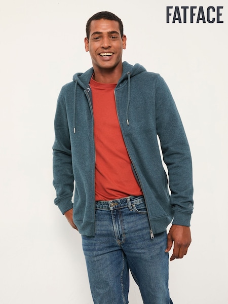 FatFace Brooke Teal Blue Zip Through Hoodie (F42202) | €83