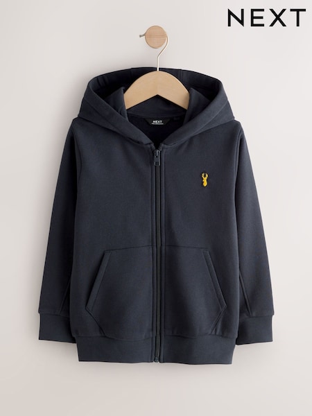 Navy Blue Logo Zip Through Hoodie (3-16yrs) (F42208) | 69 QAR - 99 QAR