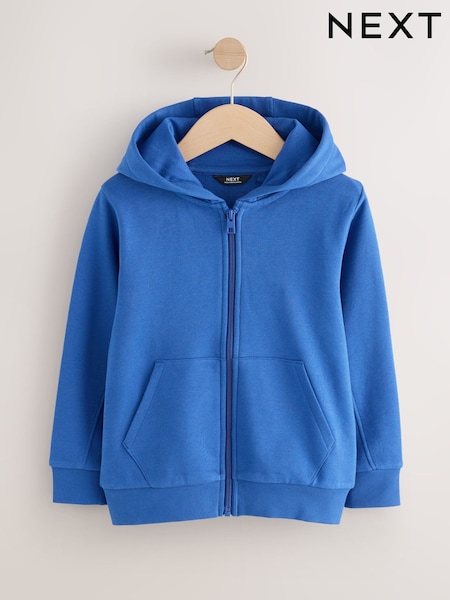 Cobalt Blue Zip Through Plain Zip Through Hoodie (3-16yrs) (F42210) | 69 QAR - 99 QAR