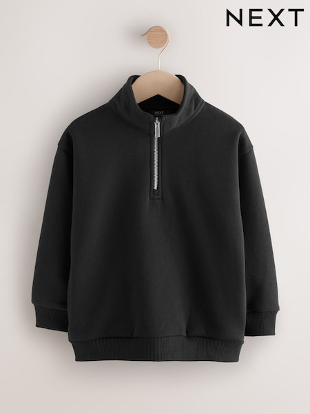 Black Zip Neck Sweatshirt (3-16yrs) (F42239) | 69 QAR - 94 QAR