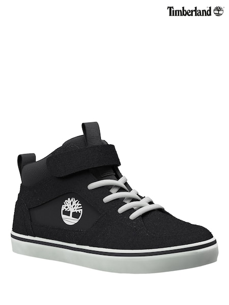 Timberland Stone Jump Hook & Loop Mid Black Shoes (F42241) | €60