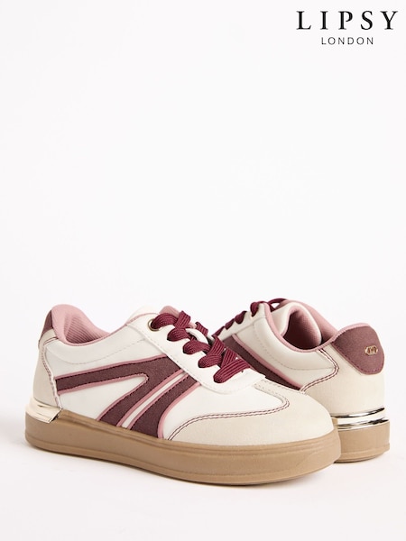 Lipsy Cream Chunky Sole Sports Trainers (F42304) | €32 - €36