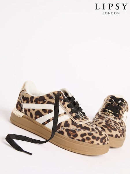 Lipsy Leopard Chunky Sole Sports Trainers (F42306) | €32 - €36