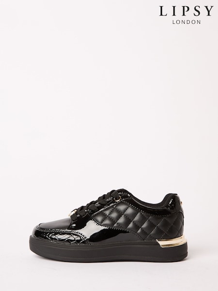 Lipsy Black Heel Clip Charm Detail Sports Trainers (F42309) | €35 - €39