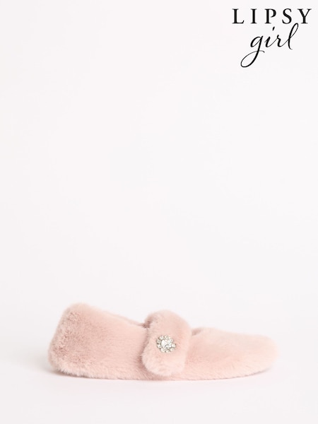 Lipsy Pink Embellished Buckle Detail Ballerinas Slippers (F42324) | €21 - €26