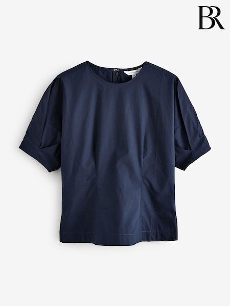 Banana Republic Blue Round Neck Blouse Top (F42367) | €86
