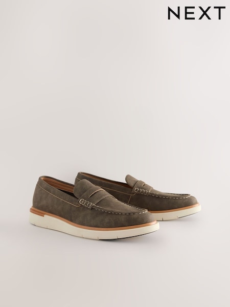 Brown Wedge Loafers (F42370) | LEI 284