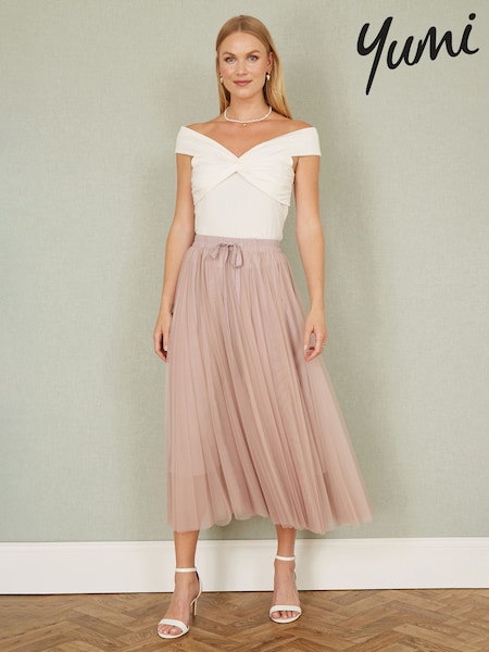 Vaaleanpunainen - Yumi Mesh Tulle Hameet (F42384) | €95