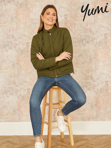 Yumi Green Short Quilted Jacket (F42421) | €93