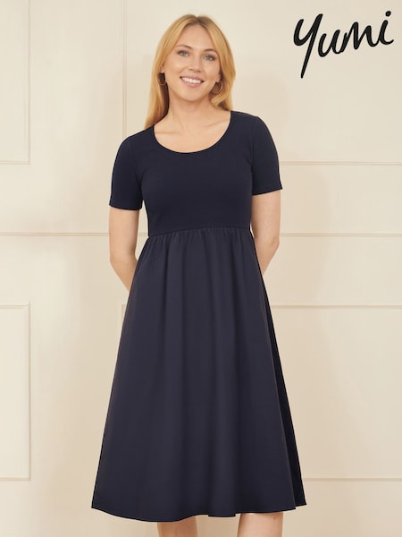 Yumi Blue Jersey Top and Cotton Midi Dress (F42448) | €69